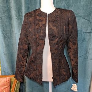 Carmen Marcvalo Black Jacket Sequin Lace
